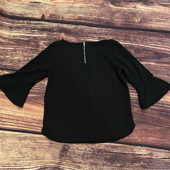 Women’s Green Envelope Black Blouse Size M - Picture 5 of 5